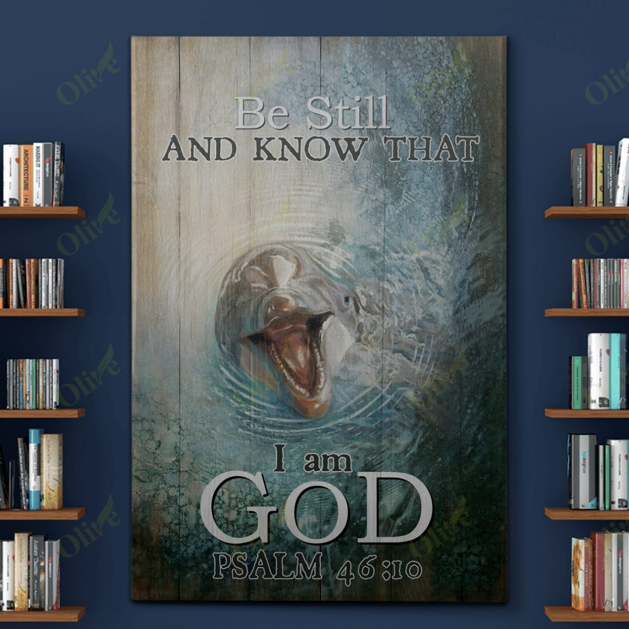 Dolphin - Be Still And Know That I'm God Canvas - Canvas Decor Ideas