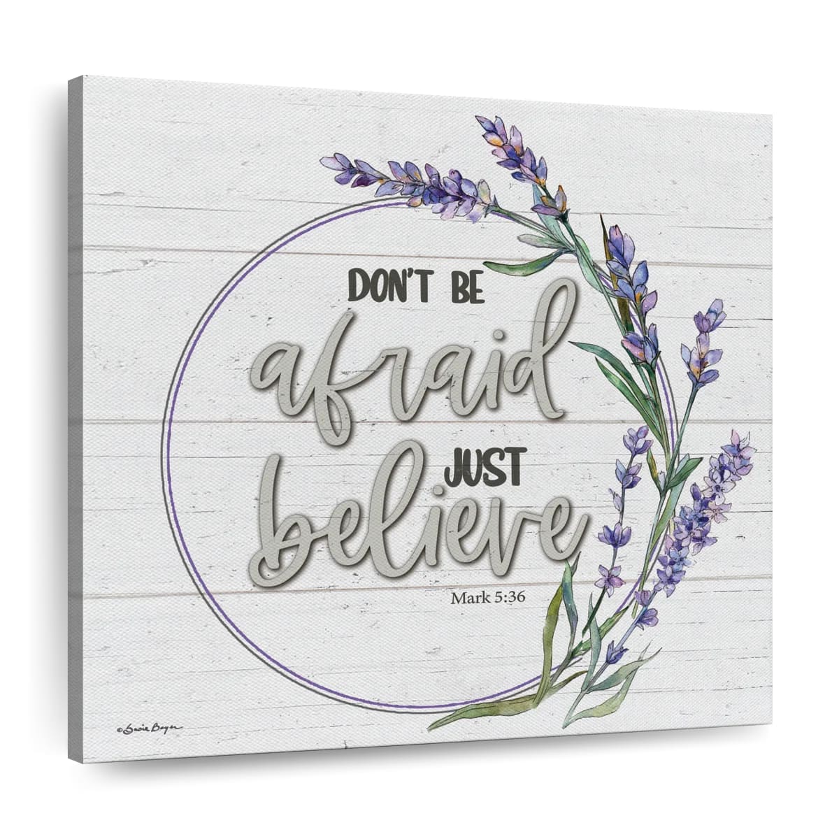 Don't Be Afraid Square Canvas Wall Art - Bible Verse Wall Art Canvas - Religious Wall Hanging