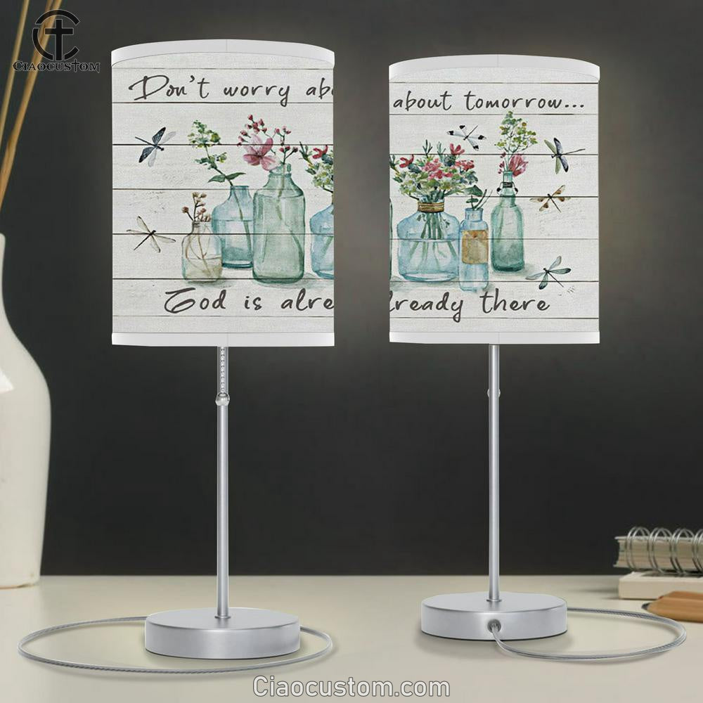 Don't Worry About Tomorrow Table Lamp For Bedroom - Christian Room Decor