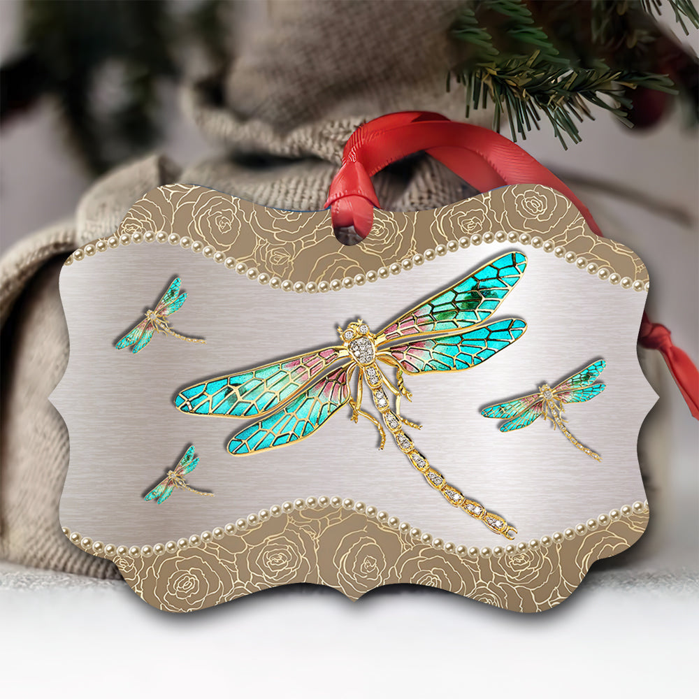 Dragonfly Jewelry Brown Style Metal Ornament - Christmas Ornament - Christmas Gift