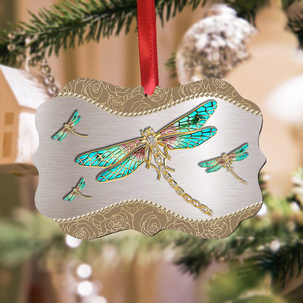 Dragonfly Jewelry Brown Style Metal Ornament - Christmas Ornament - Christmas Gift