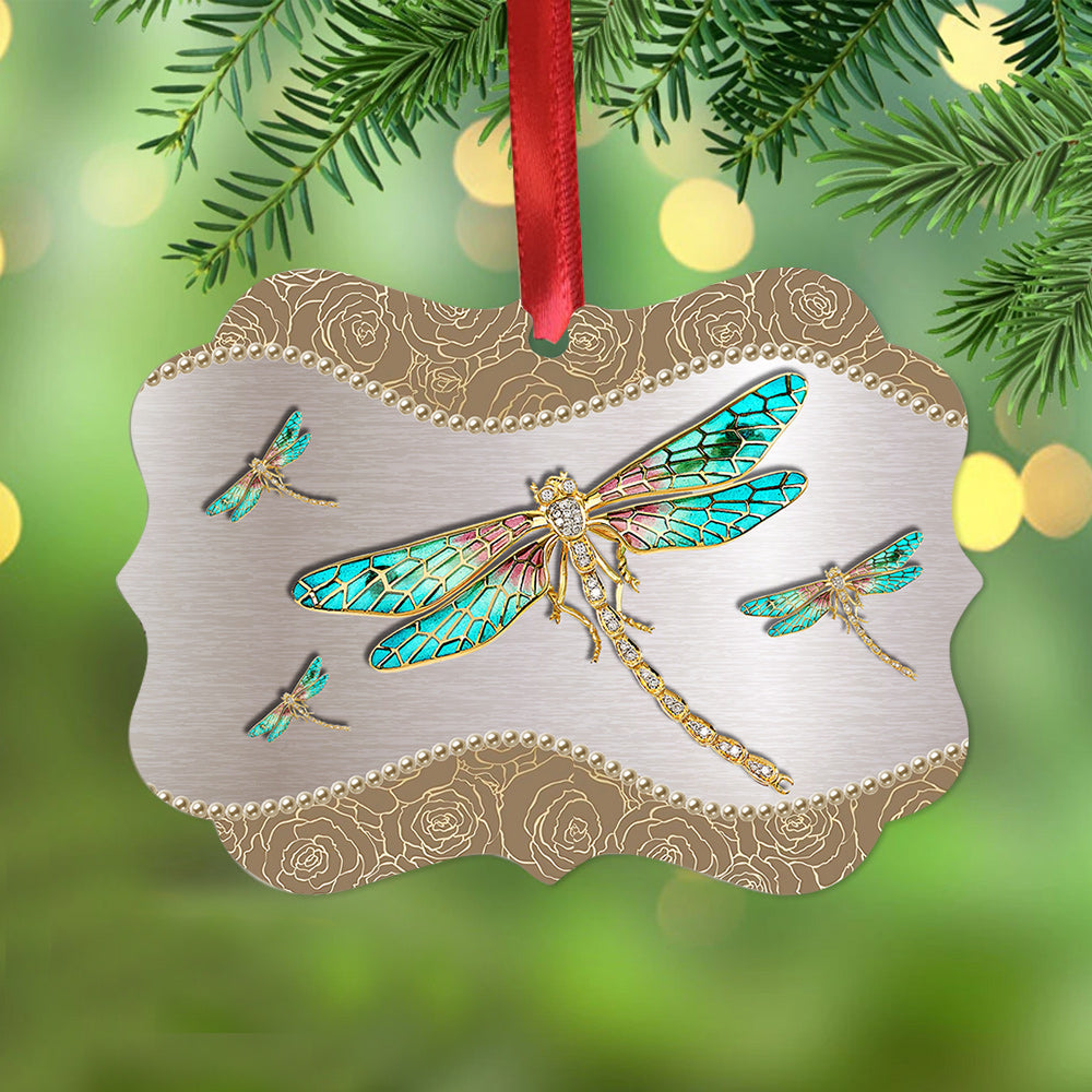 Dragonfly Jewelry Brown Style Metal Ornament - Christmas Ornament - Christmas Gift