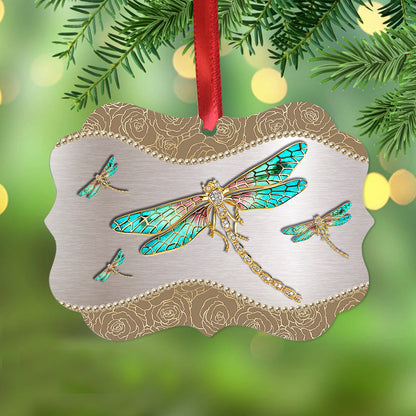 Dragonfly Jewelry Brown Style Metal Ornament - Christmas Ornament - Christmas Gift