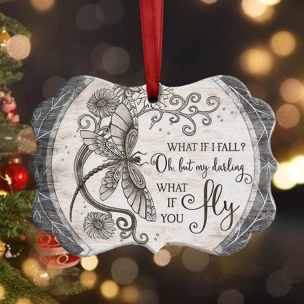 Dragonfly Memorial 2 Metal Ornament - Christmas Ornament - Christmas Gift
