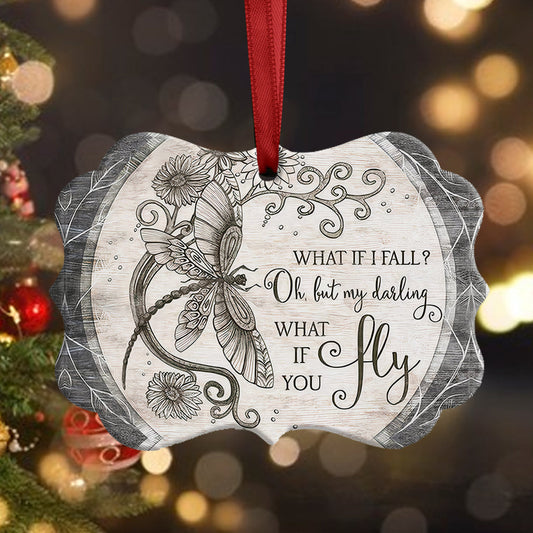 Dragonfly Memorial 2 Metal Ornament - Christmas Ornament - Christmas Gift
