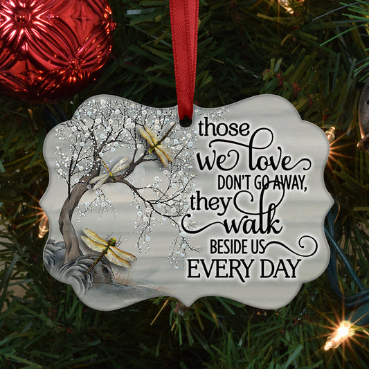 Dragonfly Memorial 3 Metal Ornament - Christmas Ornament - Christmas Gift