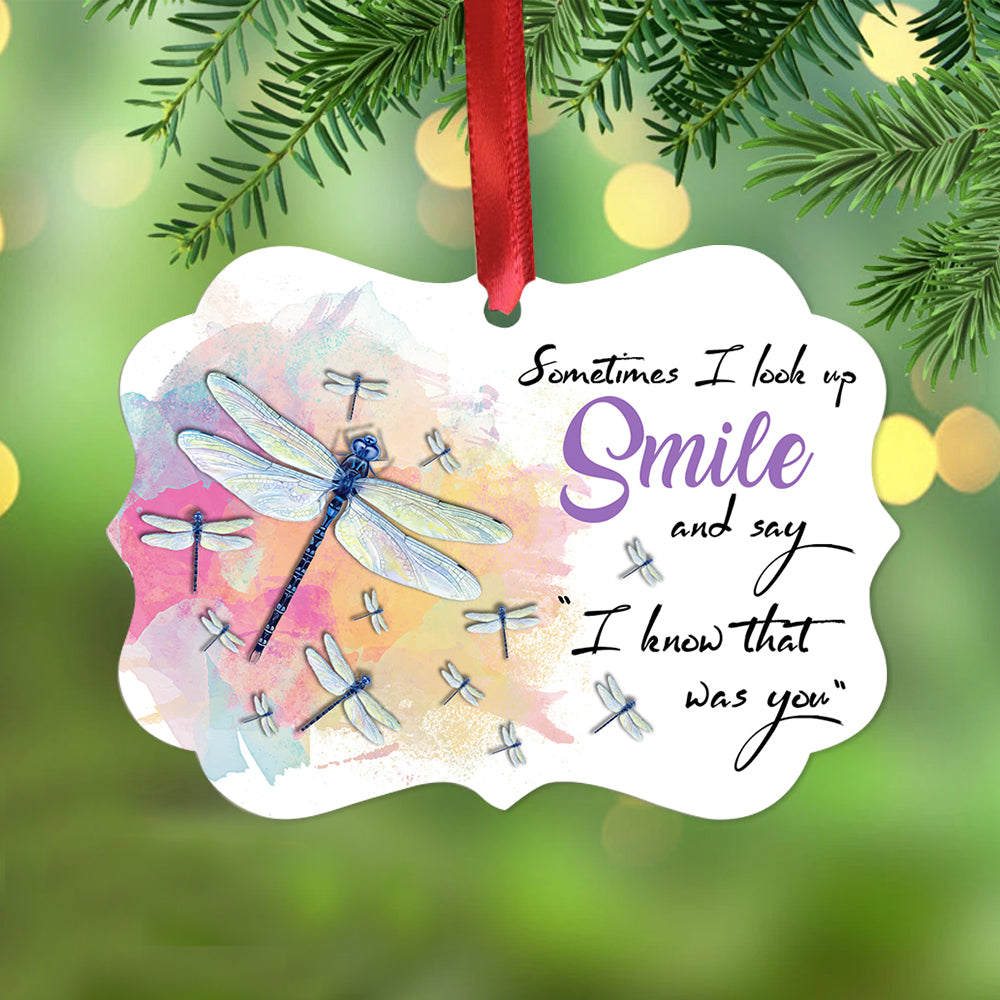 Dragonfly Memorial Metal Ornament - Christmas Ornament - Christmas Gift