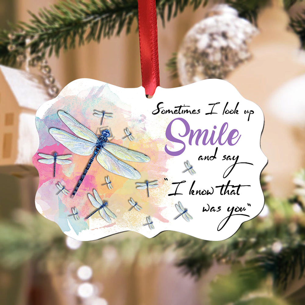 Dragonfly Memorial Metal Ornament - Christmas Ornament - Christmas Gift