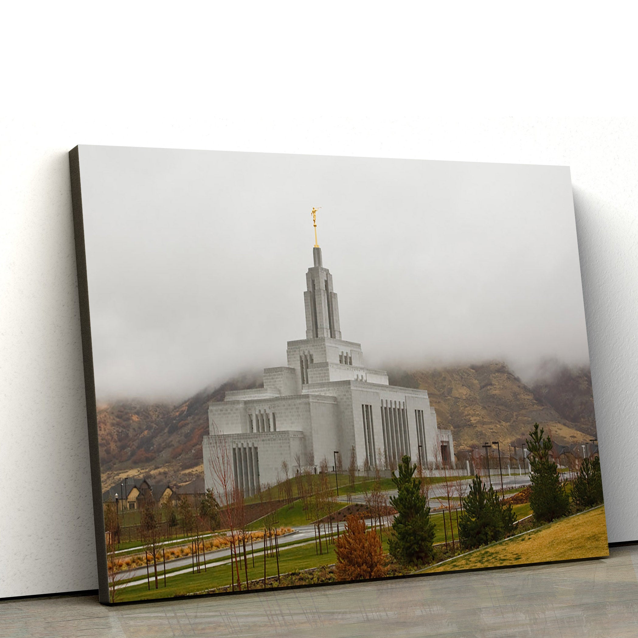 Draper Temple In The Clouds Canvas Wall Art - Jesus Christ Picture - C ...