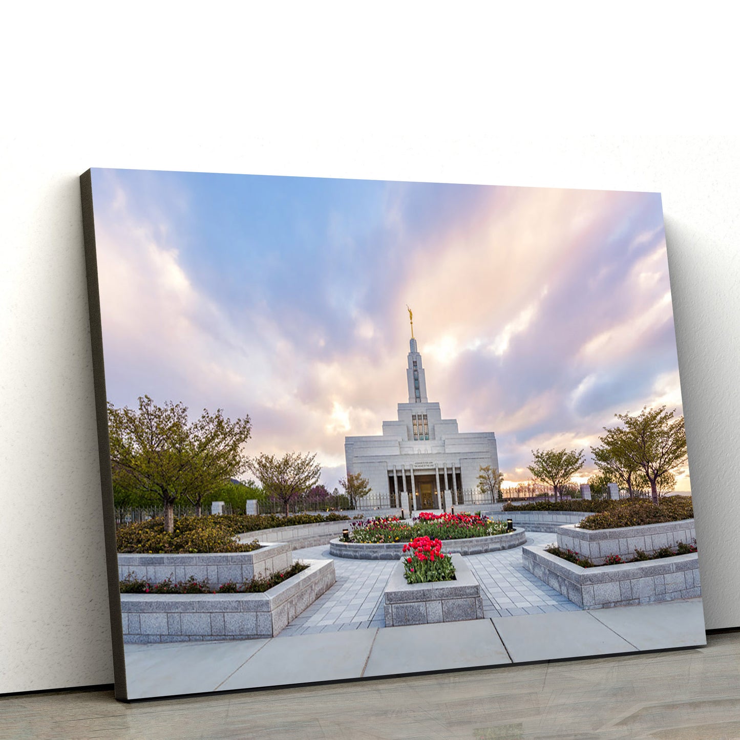 Draper Utah Temple Canvas Wall Art - Jesus Christ Picture - Canvas Christian Wall Art