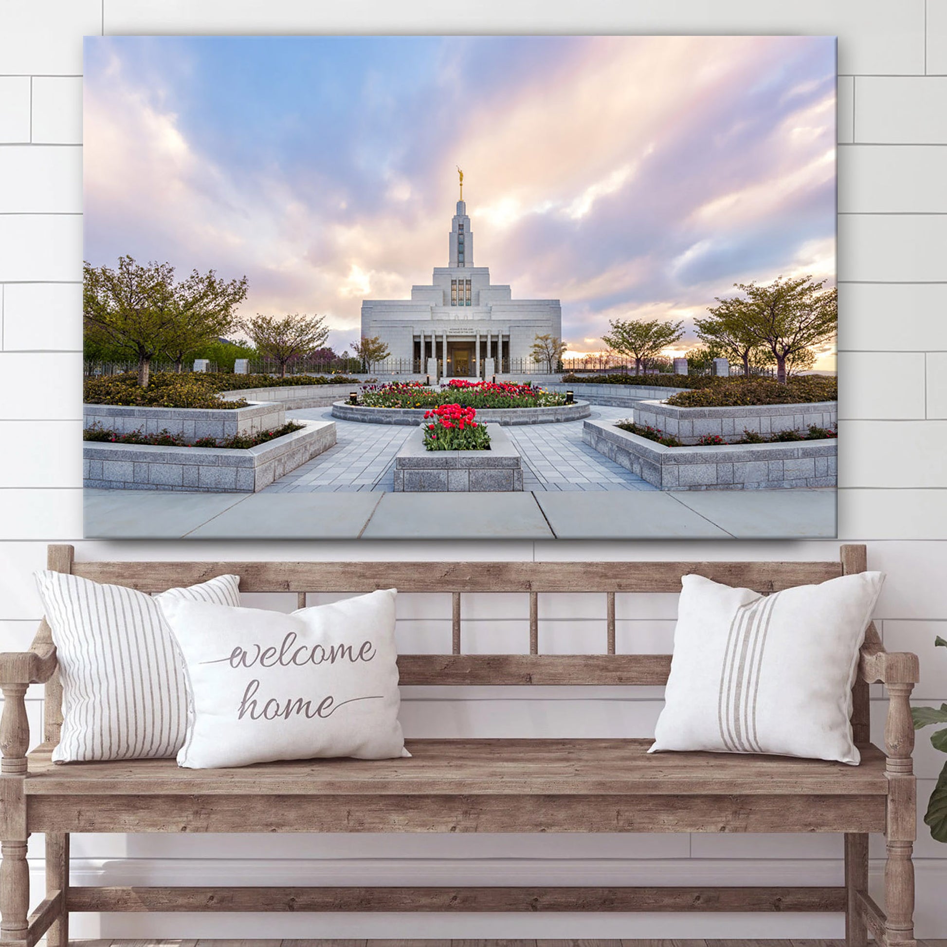 Draper Utah Temple Canvas Wall Art - Jesus Christ Picture - Canvas Christian Wall Art