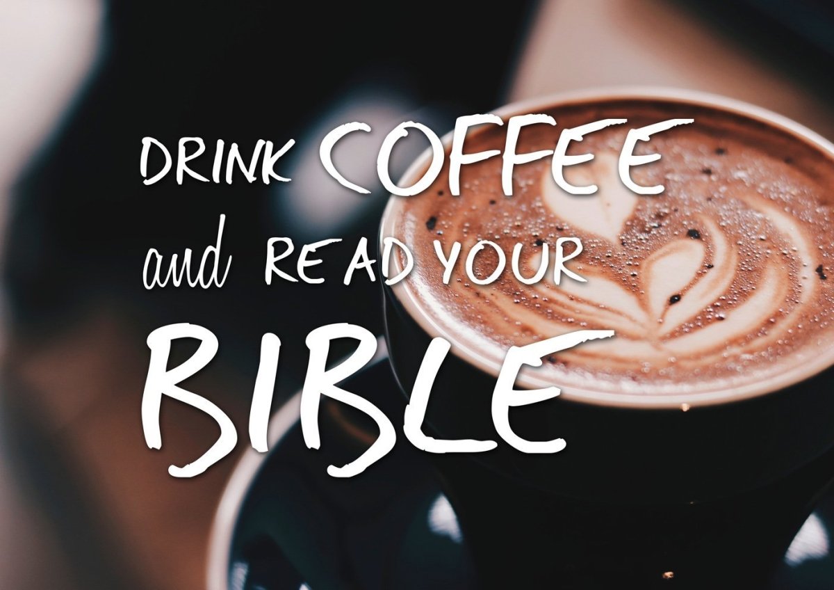 Drink Coffee And Read Your Bible' Wall Art Canvas Print - Christian Canvas Wall Art