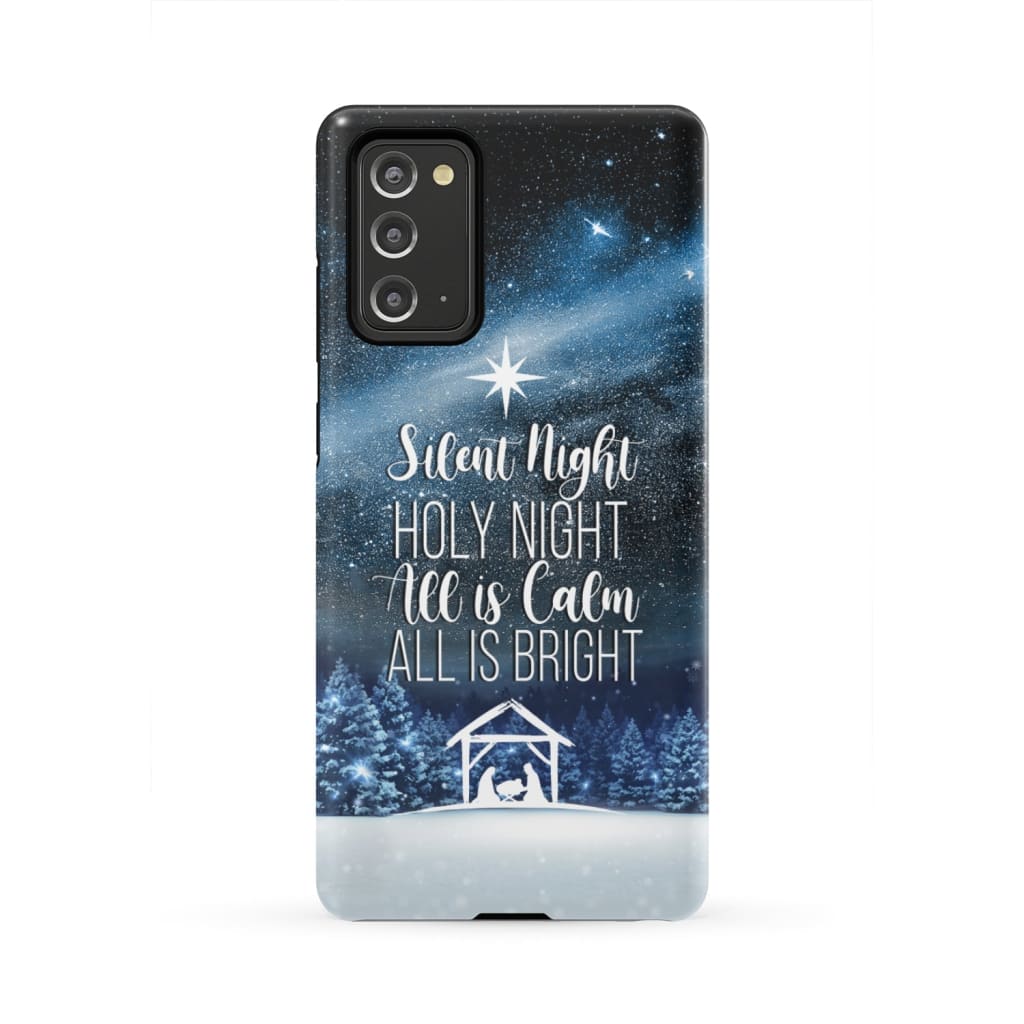 Silent Night Holy Night - Starry Night - Christmas Phone Case - Inspirational Bible Scripture iPhone Cases