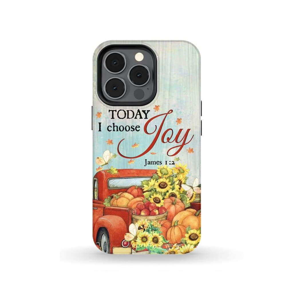 Today I Choose Joy Pumpkin Christian Phone Case - Inspirational Bible Scripture iPhone Cases