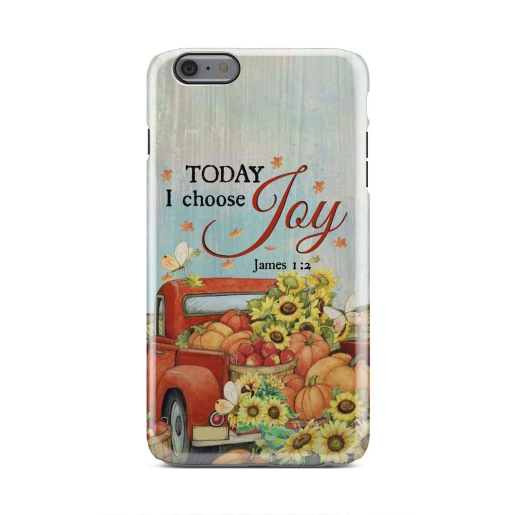 Today I Choose Joy Pumpkin Christian Phone Case - Inspirational Bible Scripture iPhone Cases