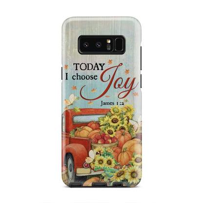 Today I Choose Joy Pumpkin Christian Phone Case - Inspirational Bible Scripture iPhone Cases