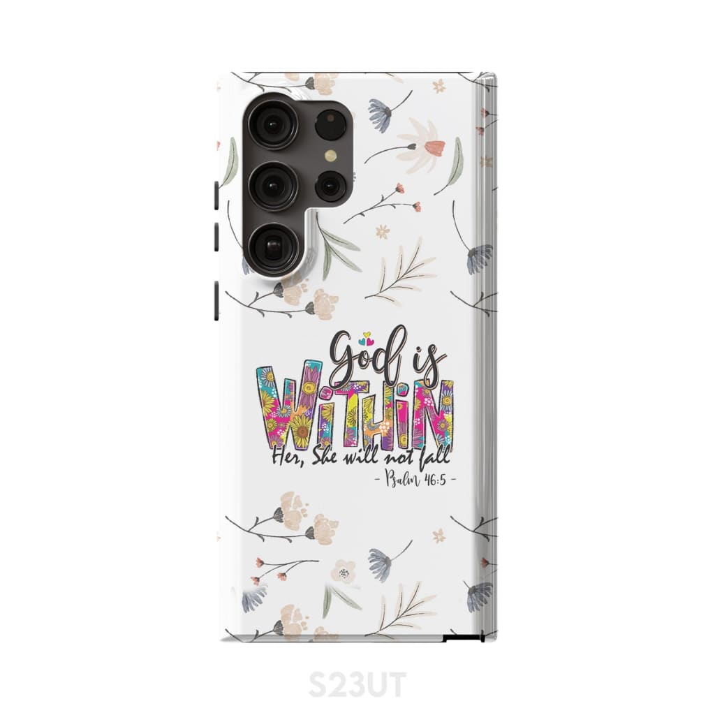 Psalm 465 God Is Within Her She Will Not Fall Christian Phone Case - Inspirational Bible Scripture iPhone Cases