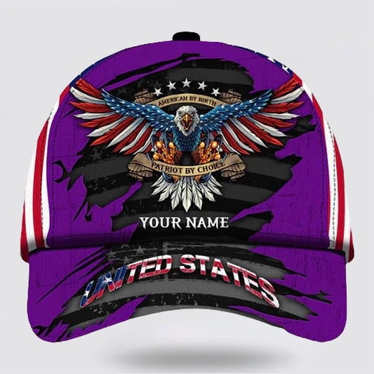 Eagle American By Birth Patriot By Choice Baseball Cap - Christian Hats for Men and Women