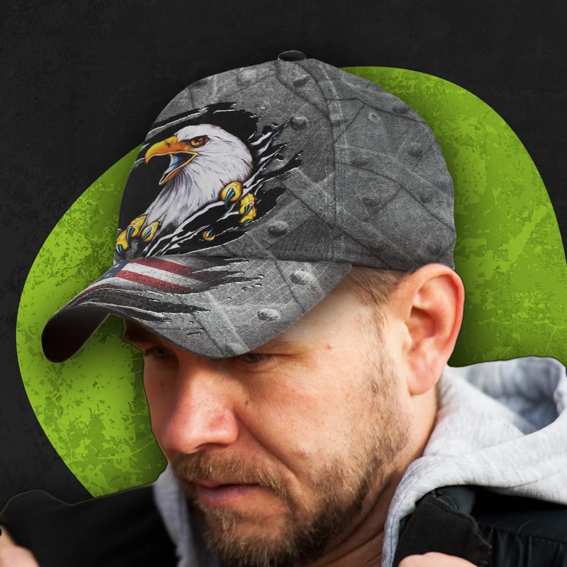 Eagle American Flag Baseball Cap - Christian Hats for Men and Women