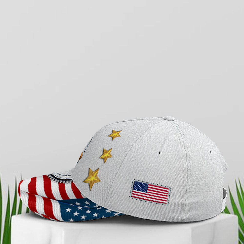 Eagle And US Flag Baseball Cap