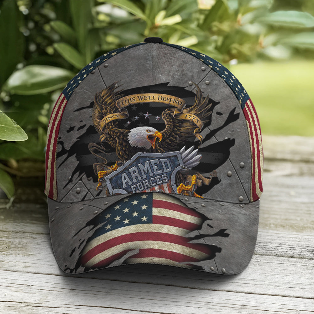 Eagle Armed Force US Flag Baseball Cap