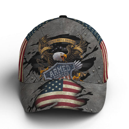 Eagle Armed Force US Flag Baseball Cap