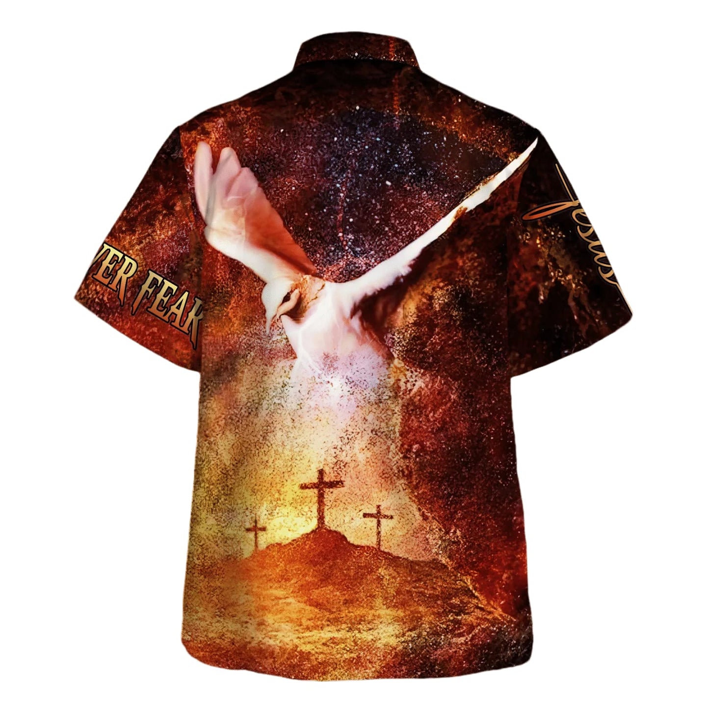 Eagle Cross Jesus Faith Over Hawaiian Shirt - Christian Hawaiian Shirt - Best Hawaiian Shirts