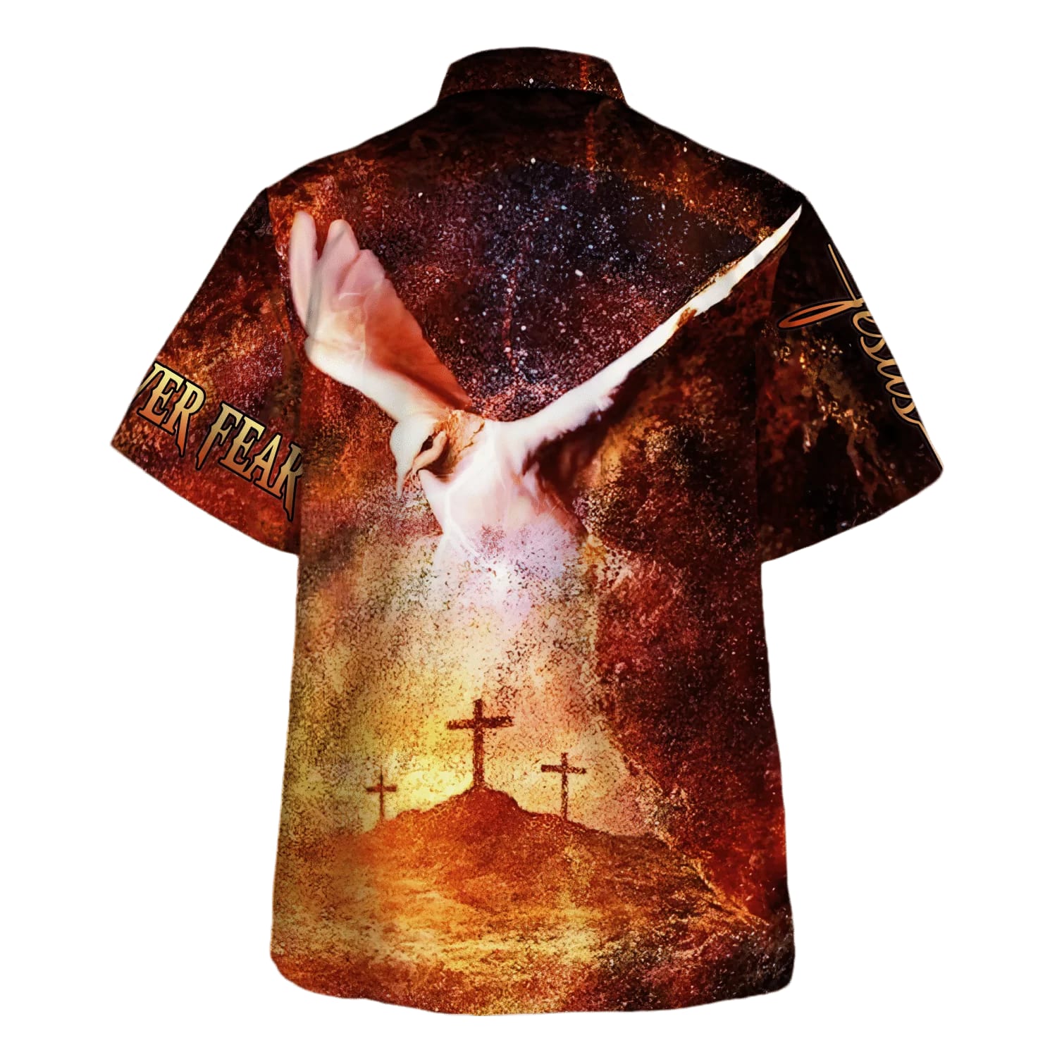 Eagle Cross Jesus Faith Over Hawaiian Shirt - Christian Hawaiian Shirt - Best Hawaiian Shirts