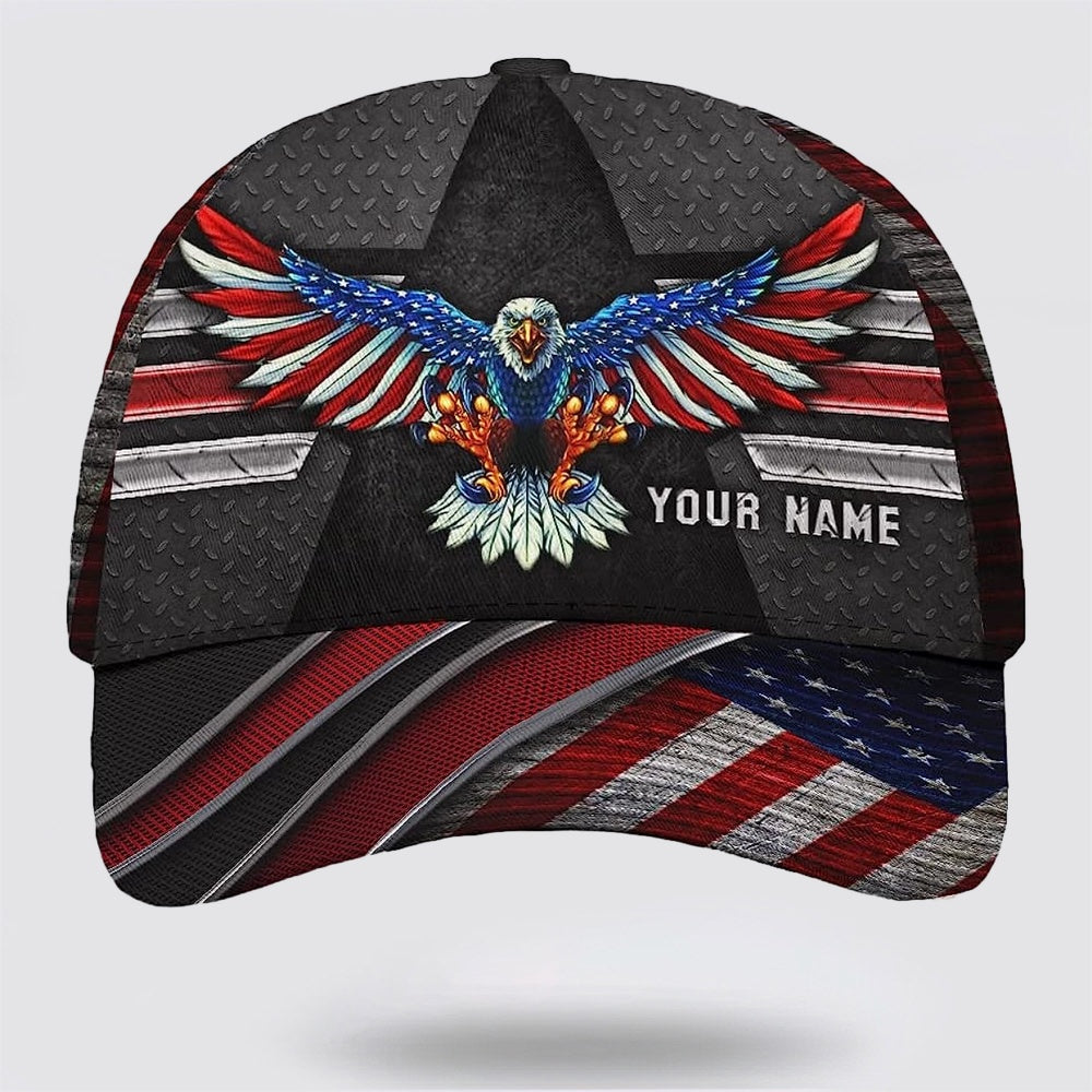 Eagle Custom Name Baseball Cap - Christian Hats for Men and Women