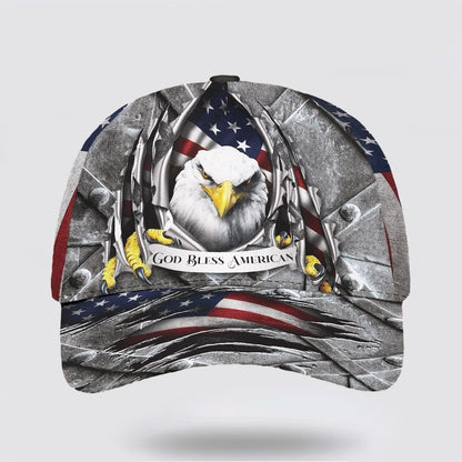 Eagle God Bless America Baseball Cap - Christian Hats for Men and Women