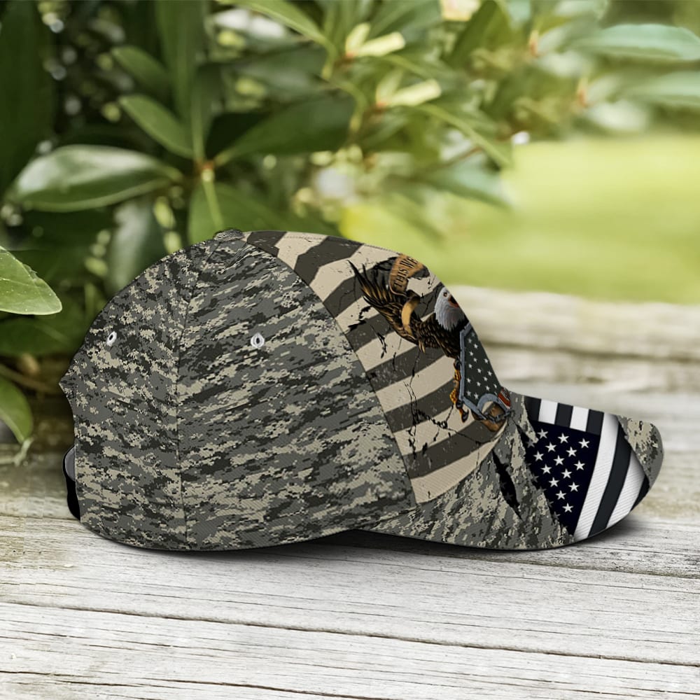 Eagle Veteran US Flag Camo Pattern Baseball Cap