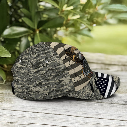 Eagle Veteran US Flag Camo Pattern Baseball Cap