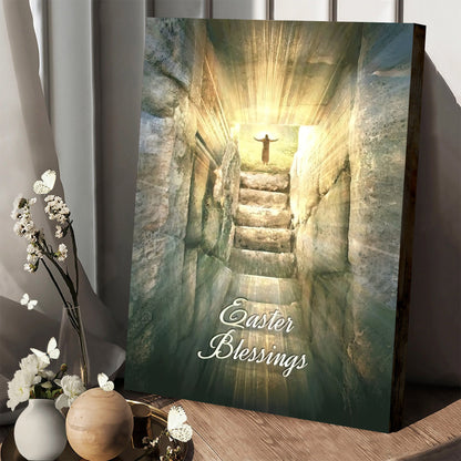 Easter Blessing Empty Tomb Canvas Wall Art - Easter Canvas Pictures - Christian Canvas Wall Decor