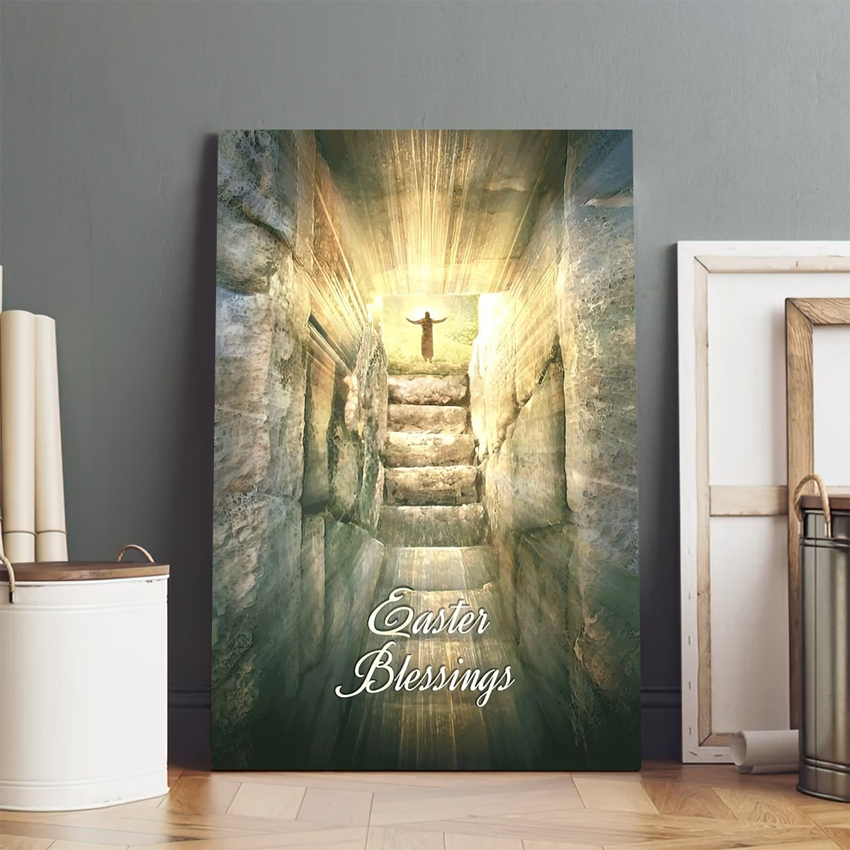 Easter Blessing Empty Tomb Canvas Wall Art - Easter Canvas Pictures - Christian Canvas Wall Decor