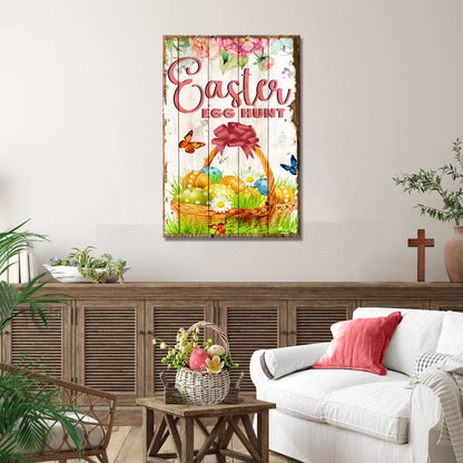 Easter Egg Hunt Canvas Wall Art - Easter Canvas Pictures - Religious Wall Decor