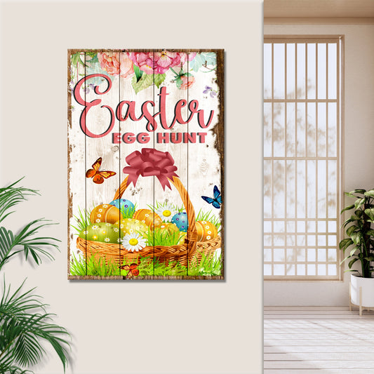 Easter Egg Hunt Canvas Wall Art - Easter Canvas Pictures - Religious Wall Decor