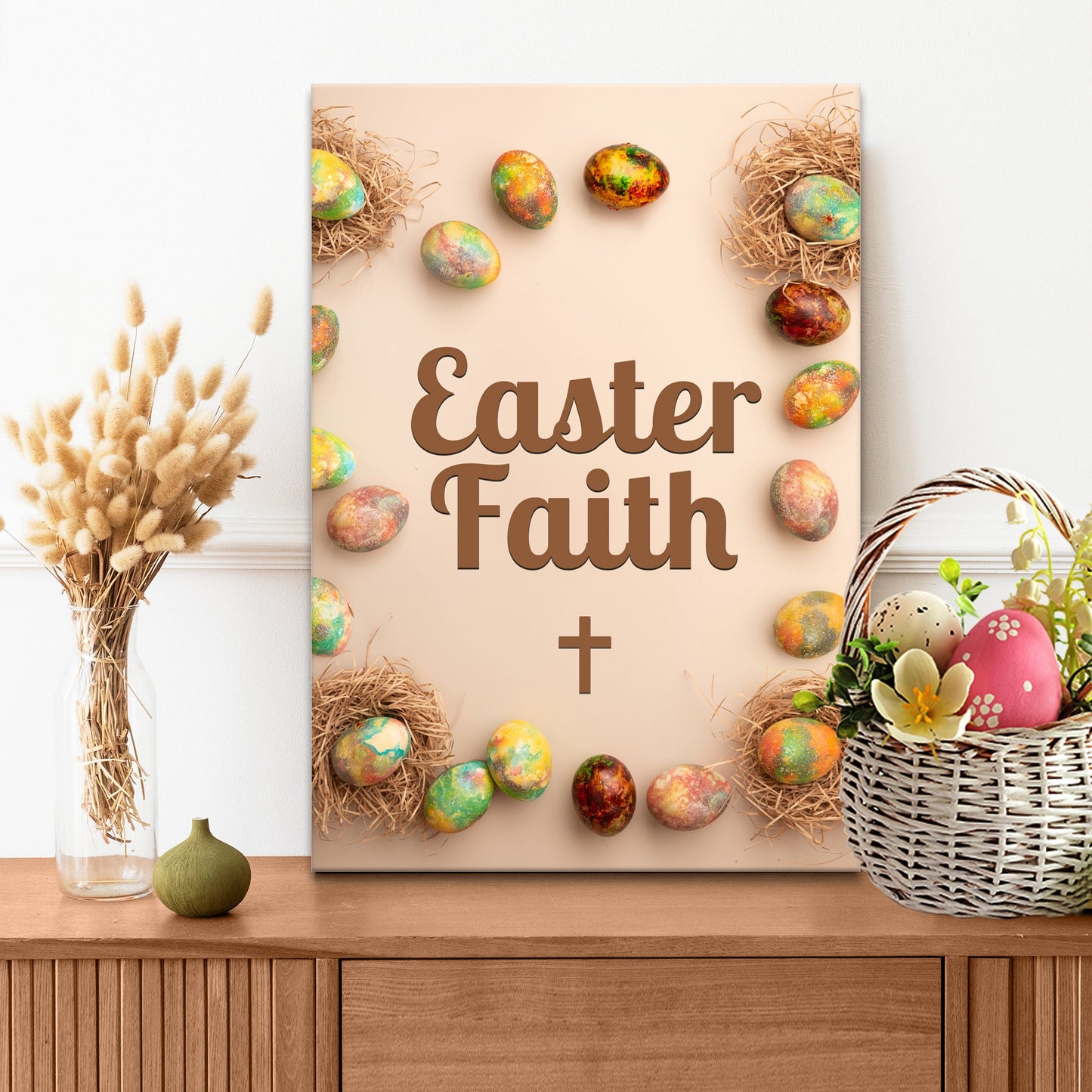 Easter Faith Canvas Wall Art - Easter Canvas Pictures - Religious Wall Decor