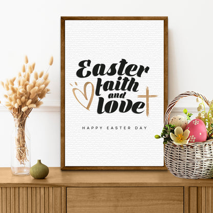 Easter Faith Easter Love Canvas Wall Art - Easter Canvas Pictures - Religious Wall Decor