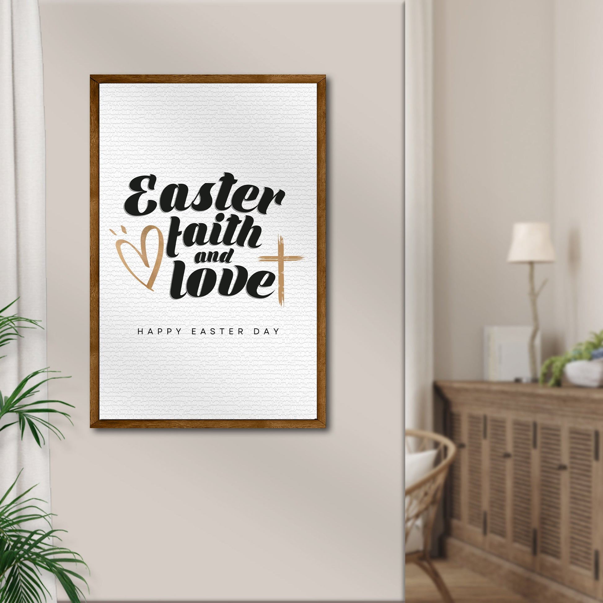 Easter Faith Easter Love Canvas Wall Art - Easter Canvas Pictures - Religious Wall Decor