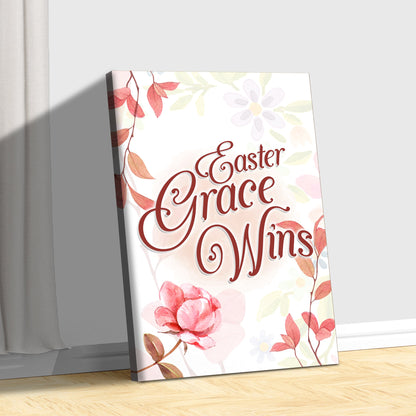 Easter Grace Wins Canvas Wall Art - Easter Canvas Pictures - Religious Wall Decor