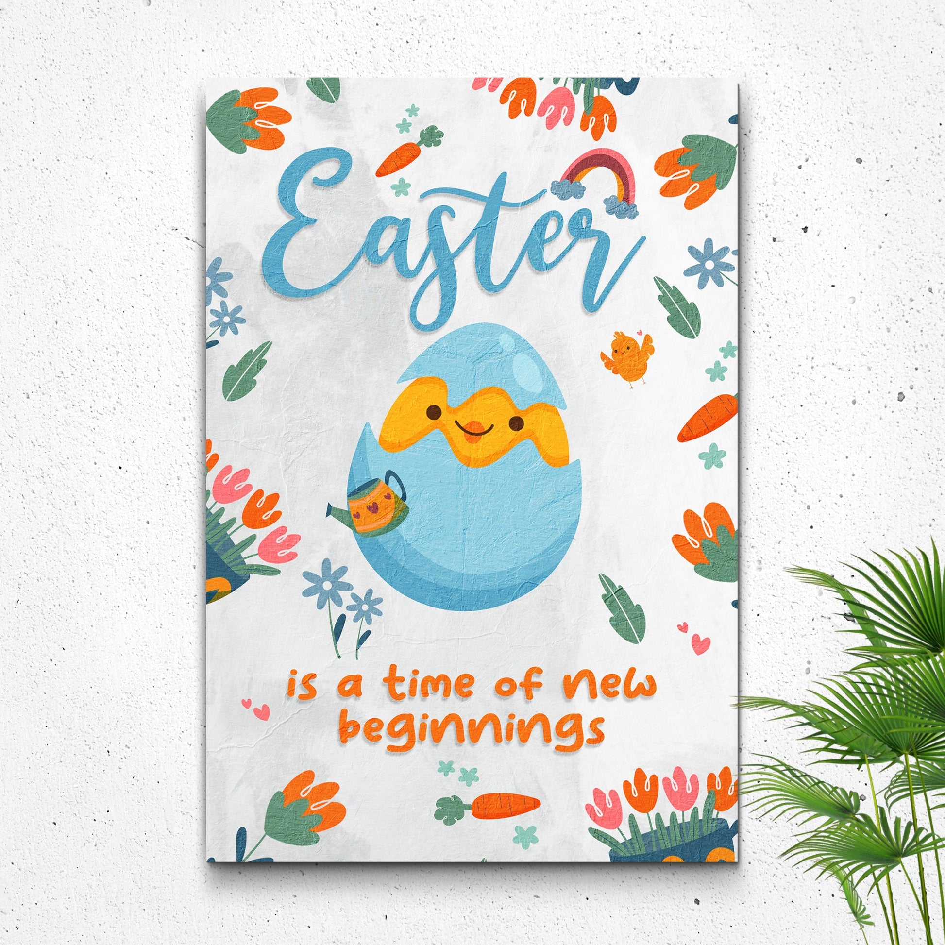 Easter Is A Time Of New Beginnings Canvas Wall Art - Easter Canvas Pictures - Religious Wall Decor