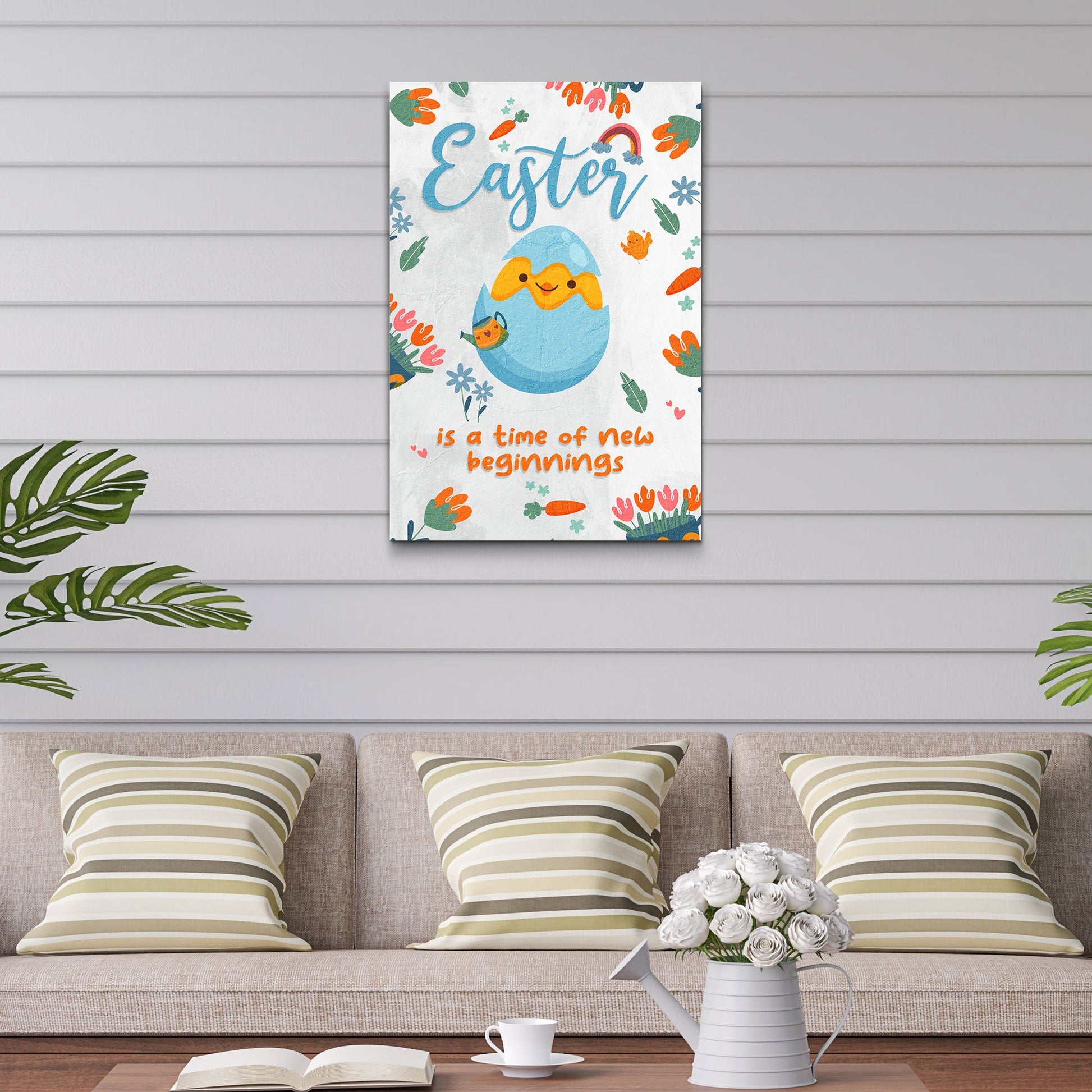 Easter Is A Time Of New Beginnings Canvas Wall Art - Easter Canvas Pictures - Religious Wall Decor