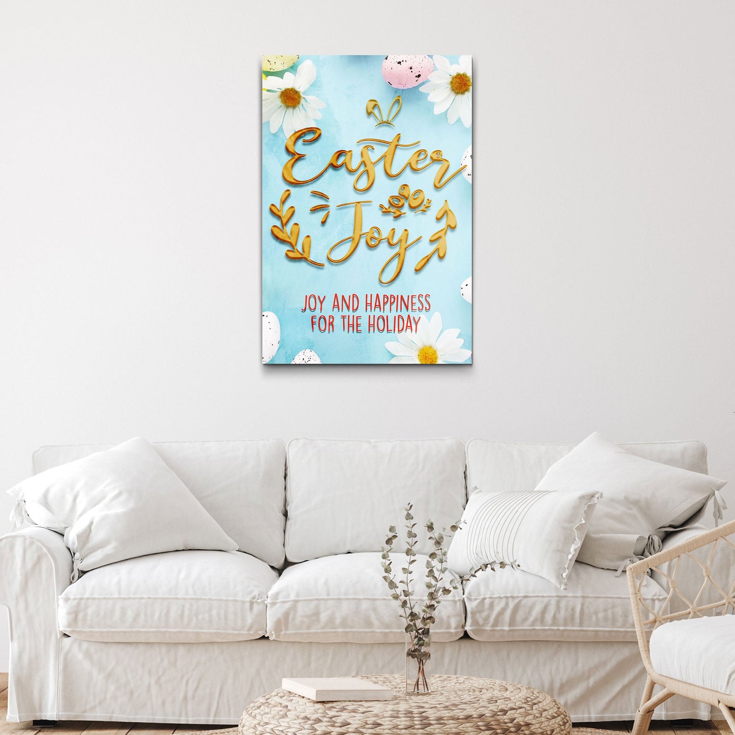 Easter Joy Canvas Wall Art - Easter Canvas Pictures - Religious Wall Decor