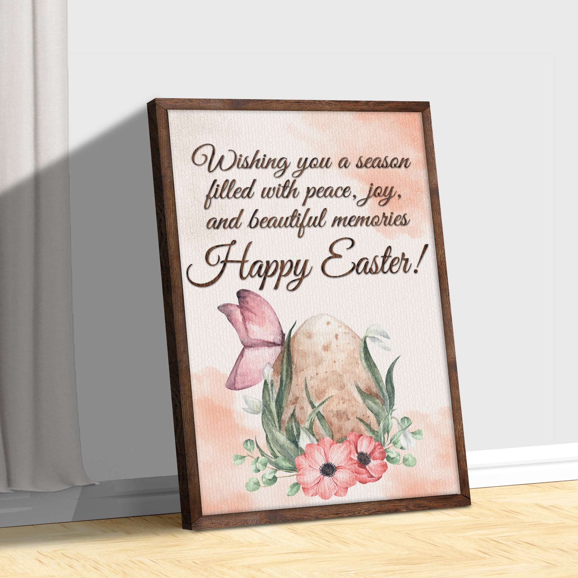 Easter Wishes Canvas Wall Art - Easter Canvas Pictures - Religious Wall Decor