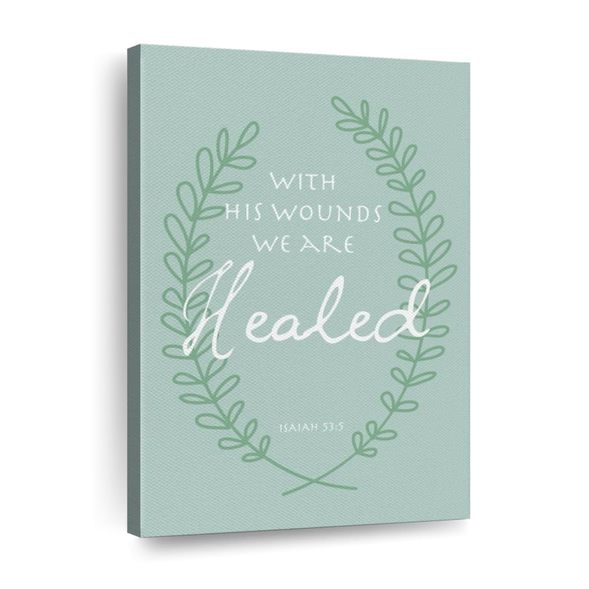 Easter With His Wounds We Are Healed Canvas Wall Art - Christian Wall Decor Art - Religious Wall Decor