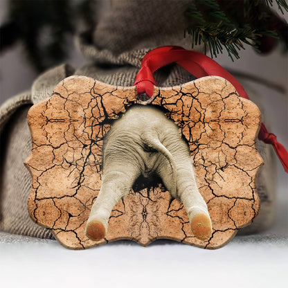 Elephant Beautiful Metal Ornament - Christmas Ornament - Christmas Gift