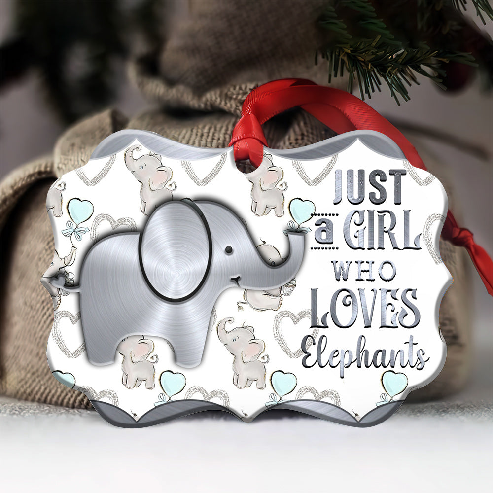 Elephant Metal Style Ornament - Christmas Ornament - Ciaocustom