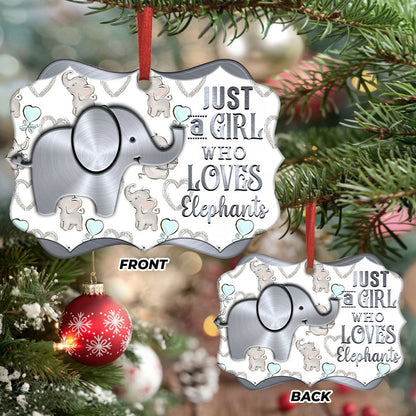 Elephant Metal Style Ornament - Christmas Ornament - Ciaocustom