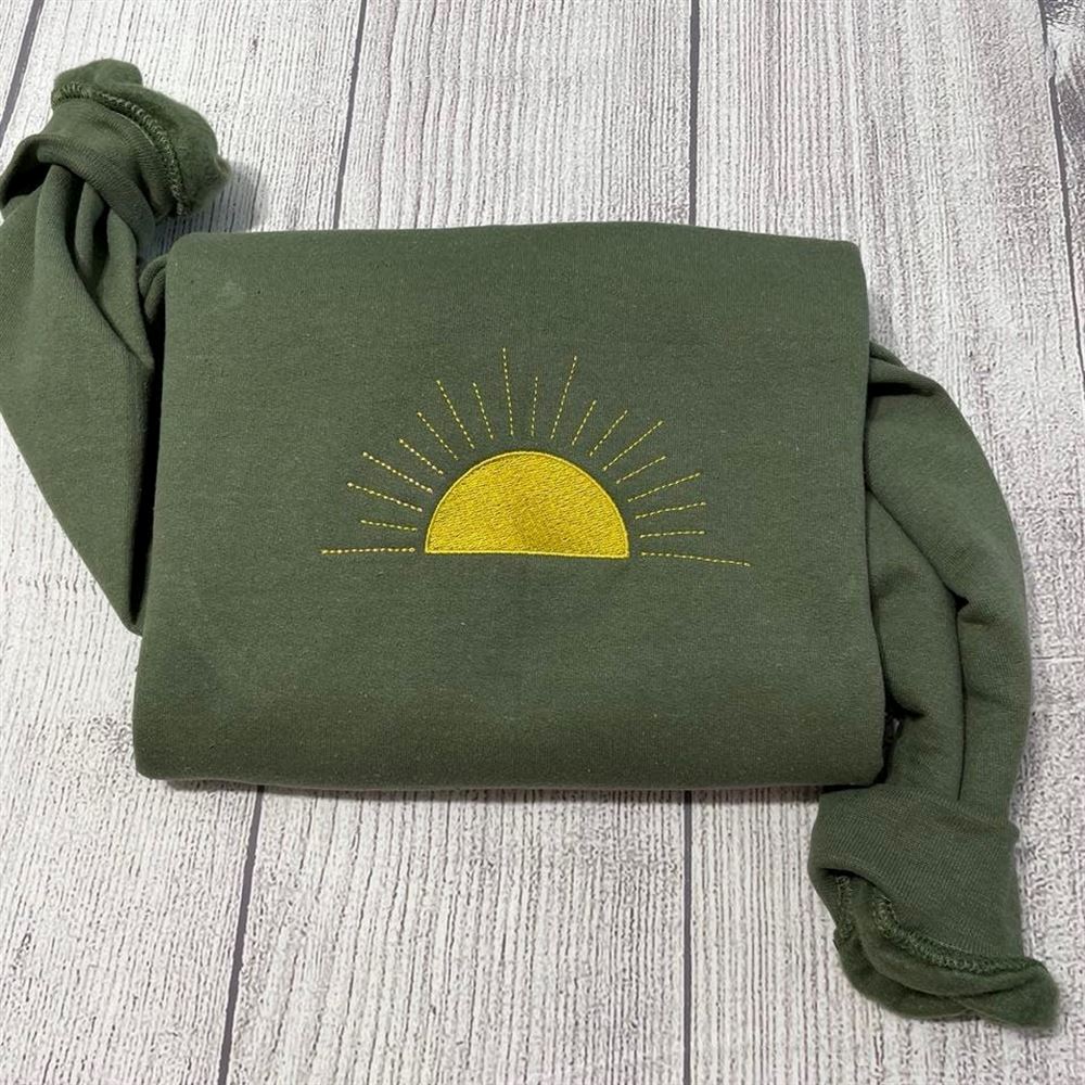Embroidered Sun Sweatshirt, Women's Embroidered Sweatshirts