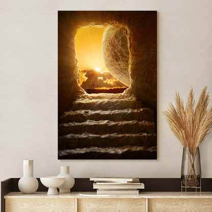 Empty Tomb Easter Canvas Wall Art - Easter Canvas Pictures - Christian Canvas Wall Decor